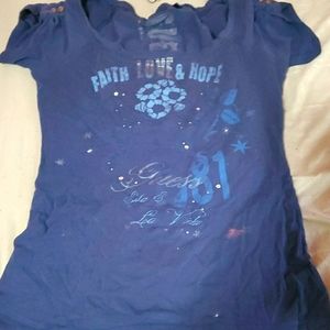Guess brand, size medium, and navy blue